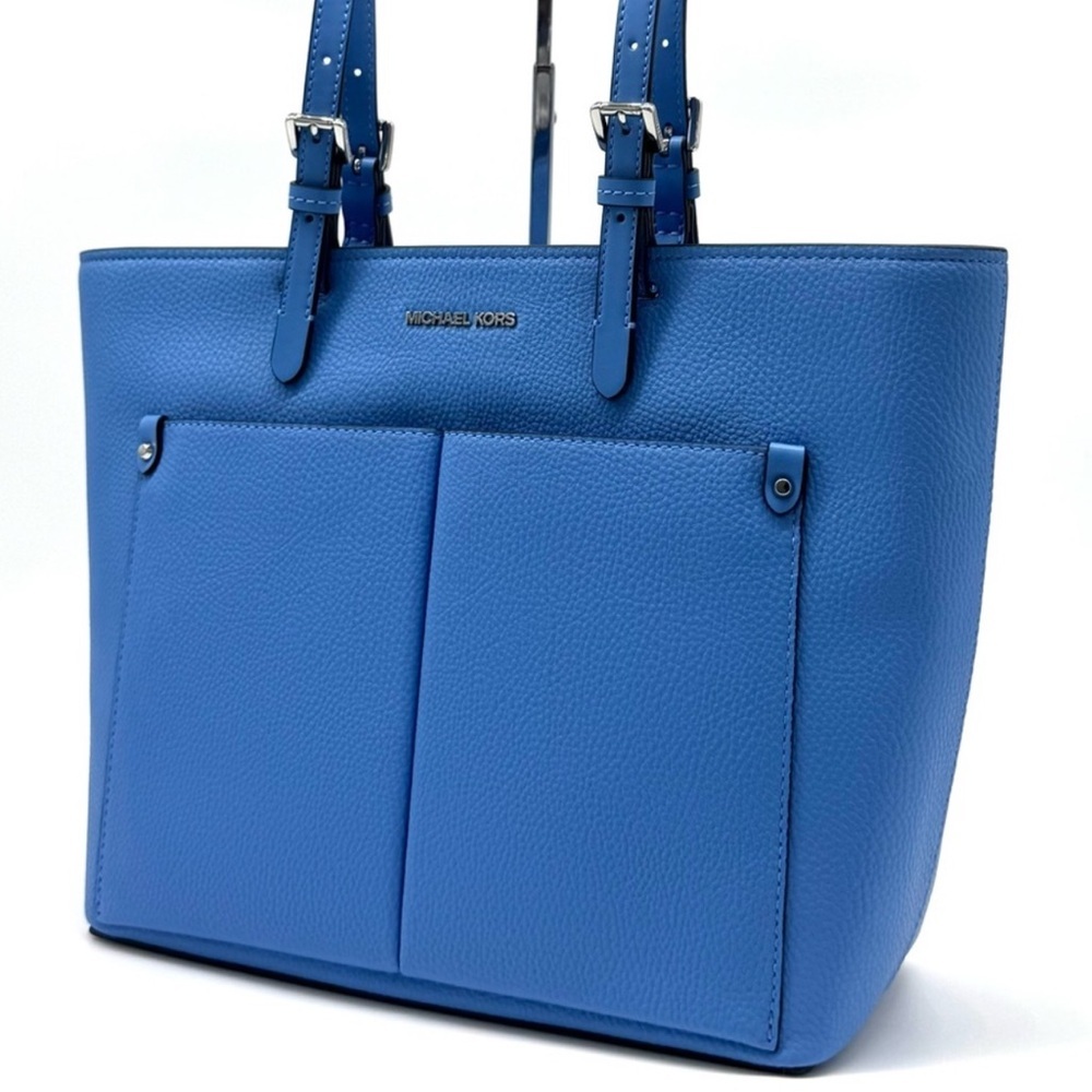 Michael Kors Jet Set Medium Pocket Tote Bag South Pacific Blue